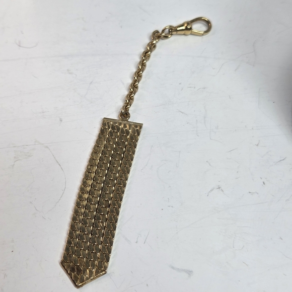 watch fob 1/20 12kgf gold watch fob herringbone chain 12.15g 5inch